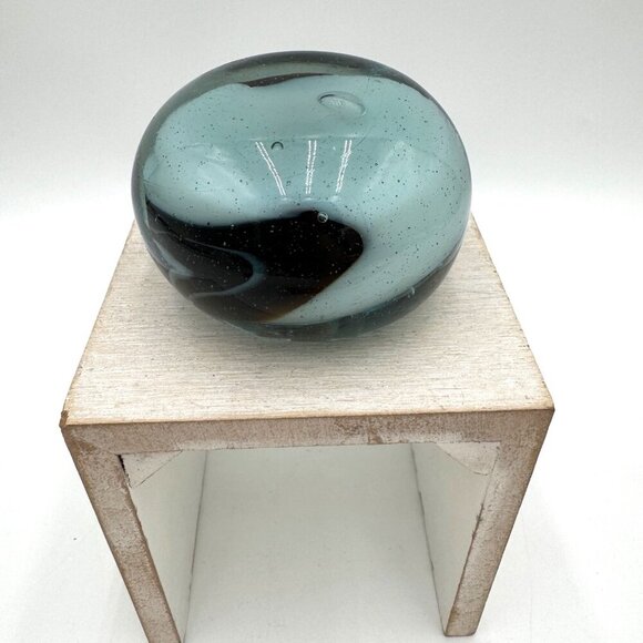 Antique Glass Dump Paperweight Swirl Design Interior Unsigned Pontal scare - Picture 1 of 10